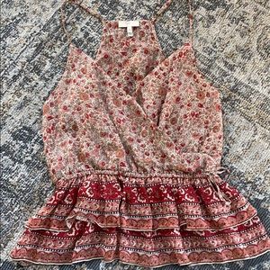 Boho Peplum Floral Top